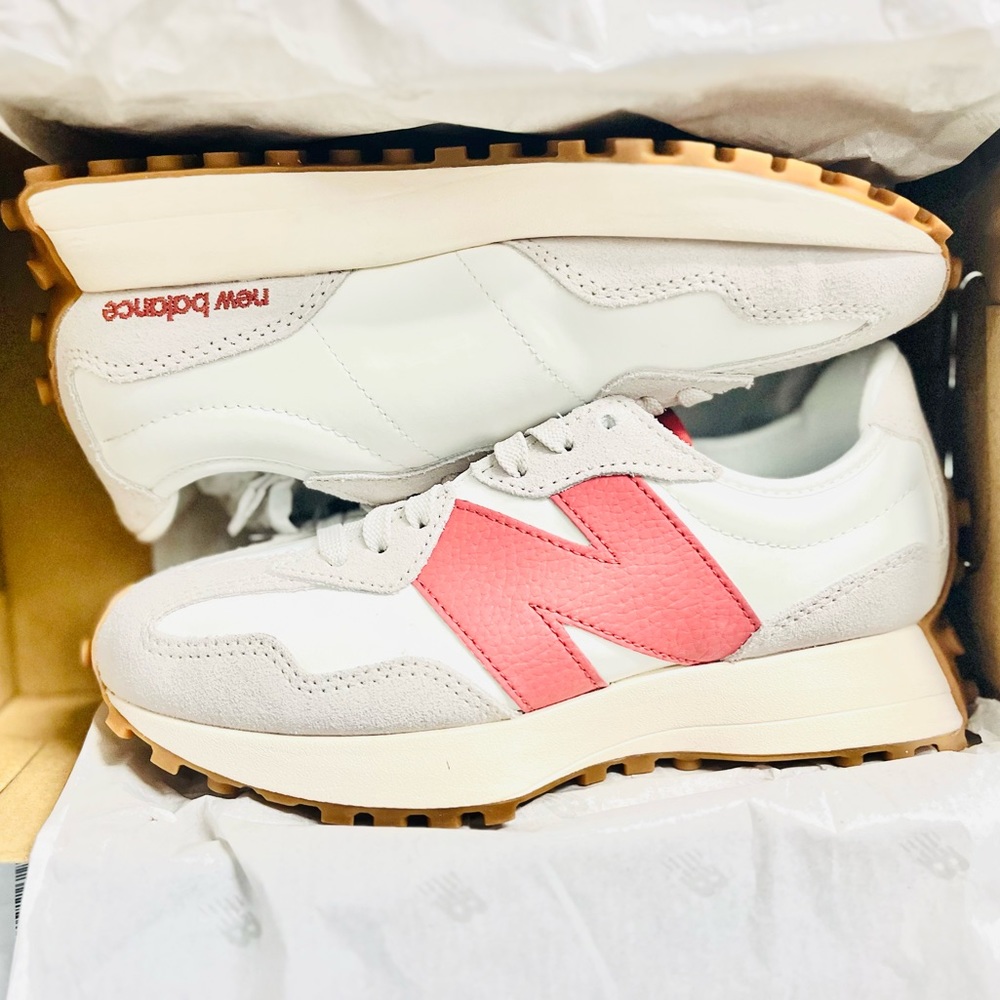 New Balance 327 Womens ~various sizes~ Sneakers Shoes White Watermelon Logo🍉 - Picture 9 of 14